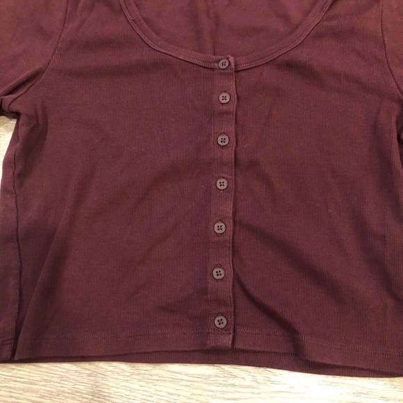 Talula Morley Cropped Button Down Long Sleeve Top - Picture 3 of 9